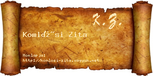 Komlósi Zita névjegykártya